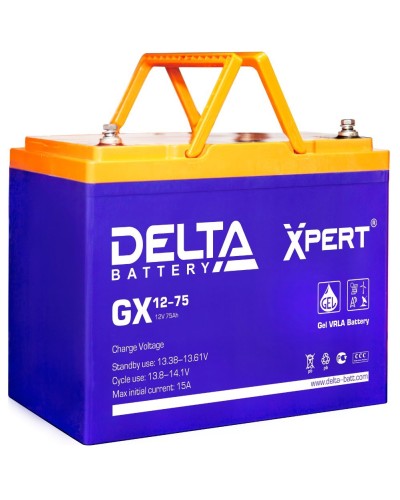 Delta GX 12-75. Аккумулятор герметичный свинцово-кислотный. Delta в Мытищах