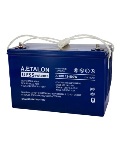 A.ETALON AHRX 12-500W (100). Аккумулятор герметичный свинцово-кислотный. ETALON в Мытищах