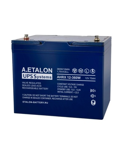 A.ETALON AHRX 12-360W (75). Аккумулятор герметичный свинцово-кислотный. ETALON в Мытищах