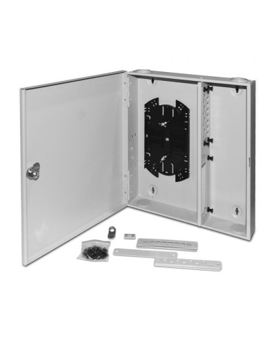 FO-WBX-4xSLT-W140H42-32UN-GY. Кросс оптический настенный. Hyperline в Мытищах