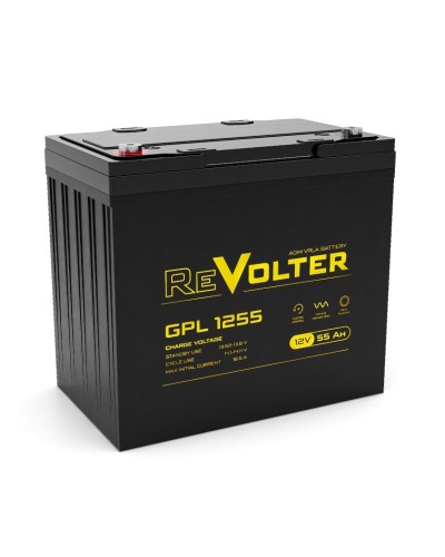Revolter GPL 1255. Аккумулятор автомобильный герметичный свинцово-кислотный. Revolter в Мытищах