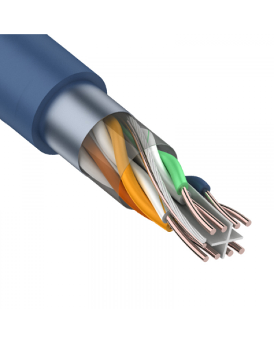 F/UTP, CAT 6, PVC, 4PR, 23AWG, INDOOR, SOLID, синий, 305 м, REXANT (01-0147). Кабель «витая пара» (LAN) для структурированных систем связи. Rexant в Мытищах