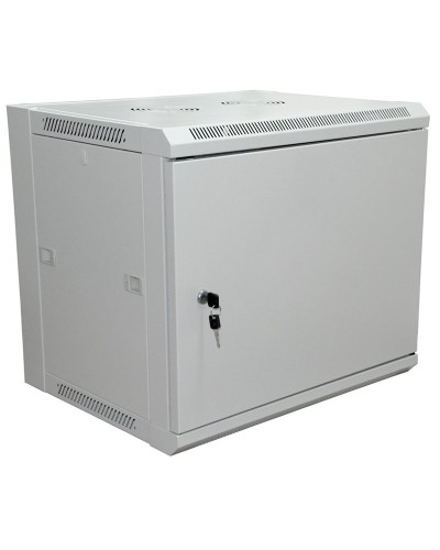 Шкаф телекоммуникационный 19 настенный 6U 600×450×370 мм (ШxГxВ) - передняя дверь металл, боковые стенки съемные (разобранный), RAL 7035 (04-2210). Шкаф телекоммуникационный 19 настенный 6U. Rexant в Мытищах