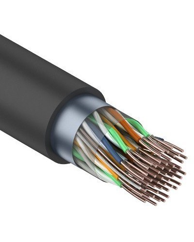 F/UTP, CAT 5, PE, 25PR, 24AWG, OUTDOOR, SOLID, черный, 305м, REXANT (01-1203). Кабель «витая пара» (LAN) для структурированных систем связи. Rexant в Мытищах