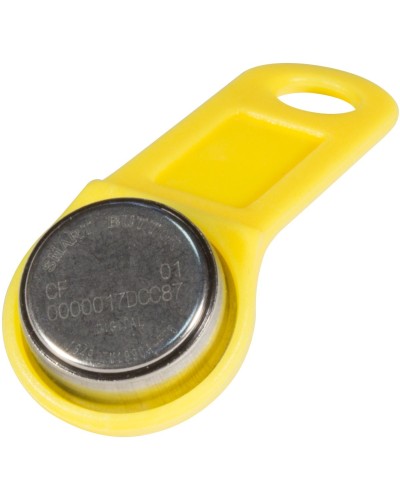 DS 1990А-F5 (желтый). Ключ электронный Touch Memory с держателем. SLINEX в Мытищах