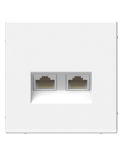 ArtGallery розетка двойная RJ45, кат. 6Е, скрытой установки, механизм, белый (GAL000188). Розетка компьютерная. Systeme Electric в Мытищах