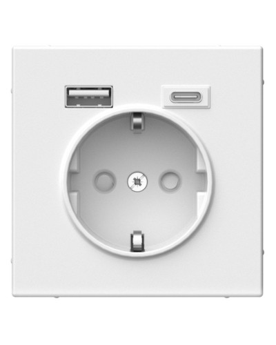ArtGallery розетка 1-местная с USB тип-A+C, скрытой установки, механизм, белый (GAL000132). Розетка с USB. Systeme Electric в Мытищах