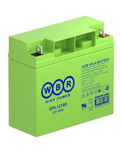 WBR GPL12180. Аккумулятор герметичный свинцово-кислотный. WBR в Мытищах