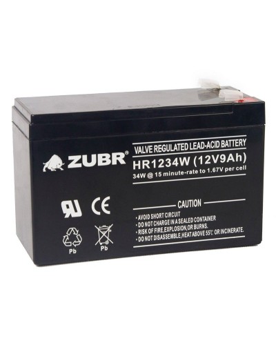 ZUBR HR 1234W (12V, 9Ah). Аккумулятор герметичный свинцово-кислотный. ZUBR в Мытищах